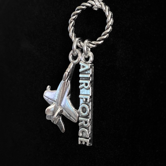 Air Force Charm Necklace Airman Fighter Jet Military - Picture 5 of 7